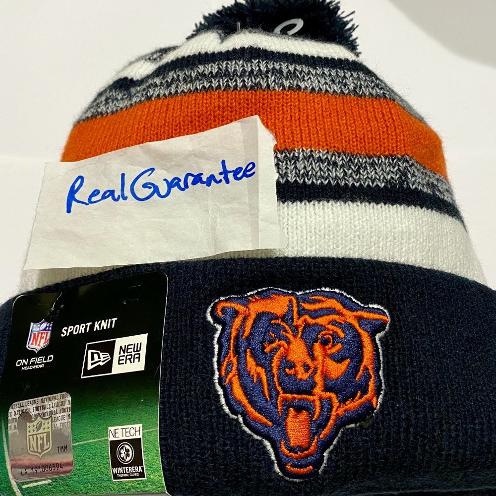 RARE 100% New Era 2014 Chicago Bears THROWBACK Sport Knit Hat NFL Beanie Winter
